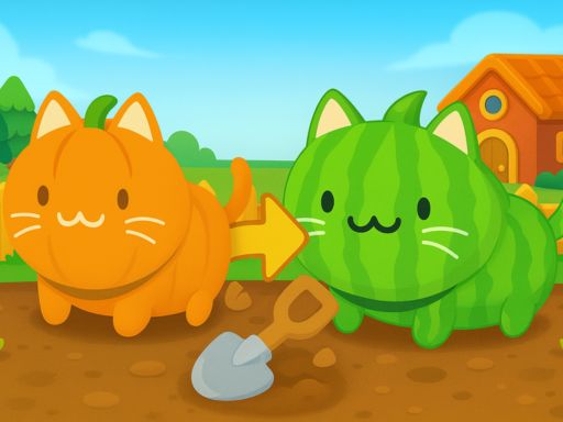 Brainrot Garden. Merge Cats Brainrot game thumbnail on Brainrot Games