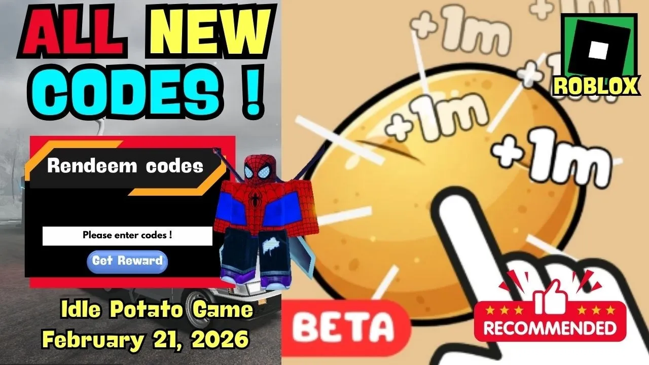 Redeeming codes in Idle Potato Game on Roblox