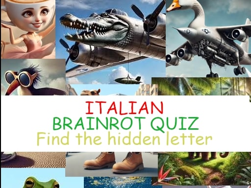 Quiz Find the Italian brainrot Letters Brainrot game thumbnail on Brainrot Games
