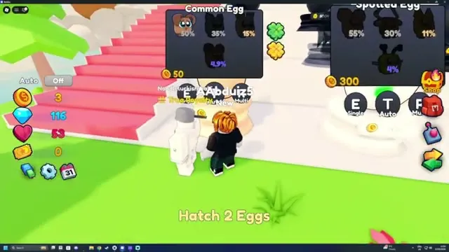 Royal Hatchers egg hatching station showing Common and Spotted egg with hatch odds